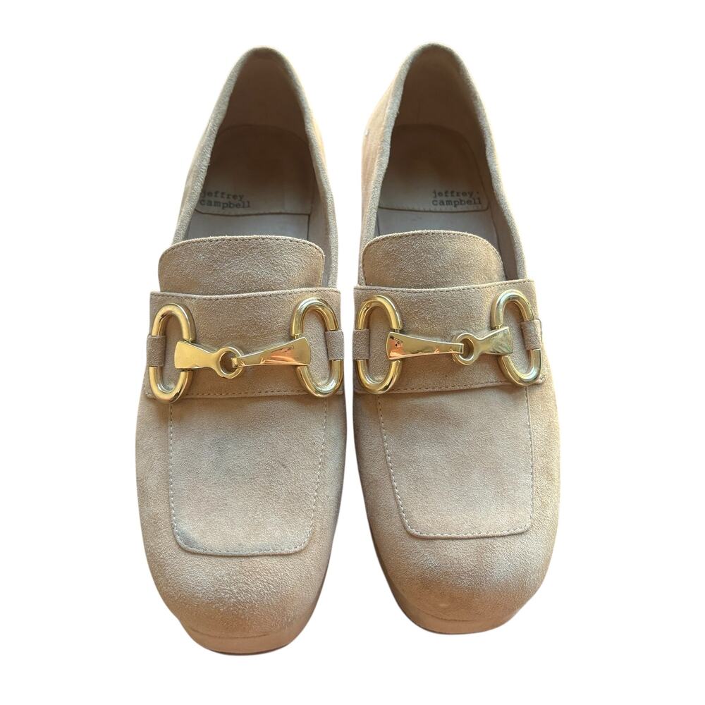 Jeffrey Campbell Tan Suede Platform Loafers - Picture 4 of 12
